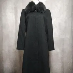 新品 カシミヤ100% LaVie en Rose ロングコート 黒 13AR ロベルタヴァレンチノ カシミヤ100% ロングコート 黒 XL 大きめ11号