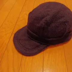 ウール製ブラックキャスケット
