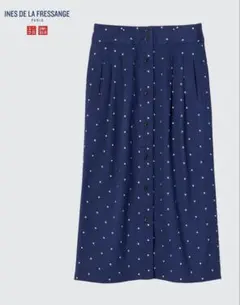 ユニクロ　レディース　INES 花柄ドット　スカート