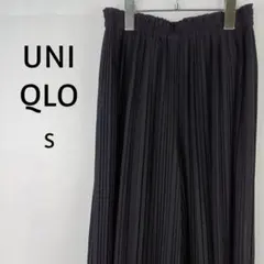 UNIQLO　シフォンプリーツスカートパンツ　S　ブラック　ハイウエスト