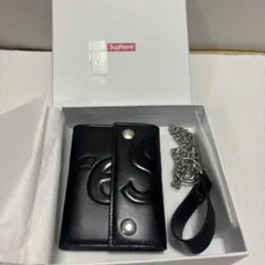 Supreme Leather Chain Wallet "Black" 財布