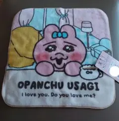 おぱんちゅうさぎ ミニタオル　ピンク