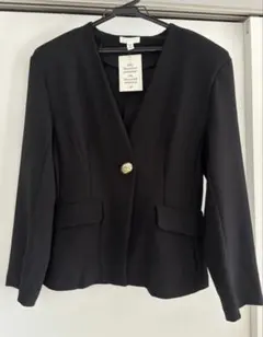 H&M ノーカラージャケット ブラック