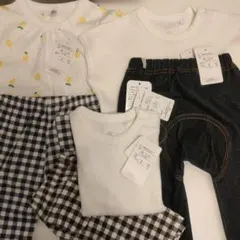 新品　まとめ売り　半袖T デニムライク　ボトム　ストレッチ　レモン