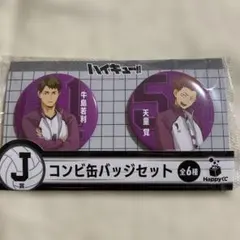 ハイキュー‼︎ ハッピーくじ　コンビ缶バッジセット 牛島若利　天童覚
