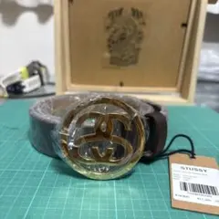 Stussy SS-LINK BUCKLE BELT ブラウン L/XL【希少】