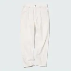 UNIQLO／ボーイフレンドテーパードジーンズ／オフホワイト／27インチ