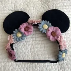 ディズニー カチューシャ ミニー お花 フラワー ヘアバンド