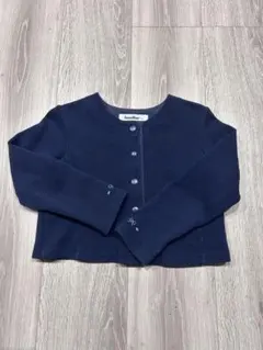 【familiar美品】カーディガン 110 ネイビー