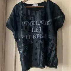 ✨美品✨Pink Latte プリント 半袖Tシャツ ブラックSサイズ