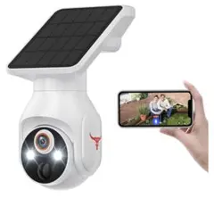 防犯カメラ 屋外 高効率ソーラー充電 監視カメラ 一体型 フルワイヤレスのサムネイル