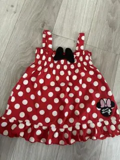 Disney ミニーマウス 水玉ワンピース 90