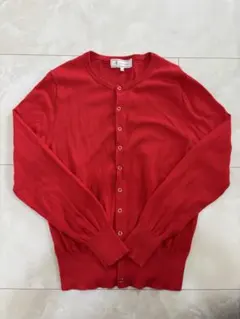 レッド 長袖 カーディガン　Mサイズ