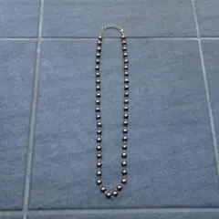 シルバー925 ボールチェーン ネックレス 3mm 49cm 燻加工 刻印有 