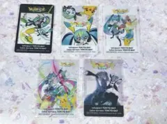 ポケモンfeat.初音ミク ポケミク クリアカード 5種類 コンプリートセット