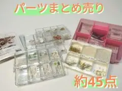 ハンドメイドパーツ 約45点 まとめ売り 天然石 ビーズ ケース付 ピアスパーツ