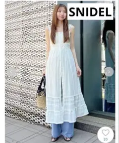 美品✨SNIDEL レースキャミソールガウンワンピース　スナイデル　ミント
