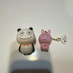 ラブラビット　ごきげんぱんだ　ストラップとマスコット 2個セット　にしむらゆうじ