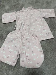 さくらんぼ柄 甚平 サイズ110cm