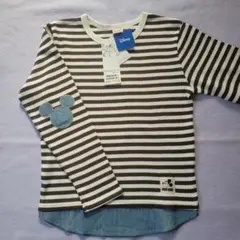 プティマイン　肘 ミッキー 　長袖カットソー 130