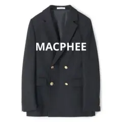 美品】MACPHEE 紺ブレ ウールギャバジンダブルブレストジャケット34 