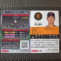 カルビー プロ野球チップス 井上温大 R.マルティネス 2枚