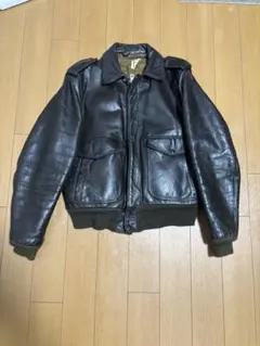 70s Schott　A-2　フライトジャケット　ブラック40　USA