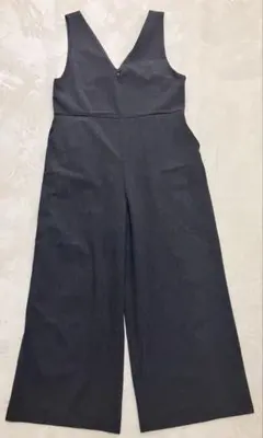 【ユニクロ】 サロペット Vネック グレー