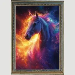 P2508 2026年干支馬 未来を切り開く勝利の馬【開運ヒーリングアート】