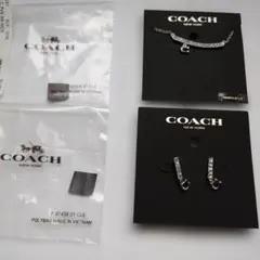 COACH クリスタルネックレスとイヤリングセット