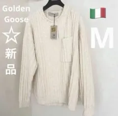 【新品】Golden Gooseコットンニット　ローゲージM 大きめ　イタリア製のサムネイル