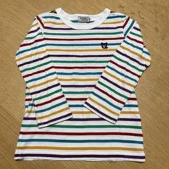 DOUBLE.B ストライプ 長袖カットソー　100