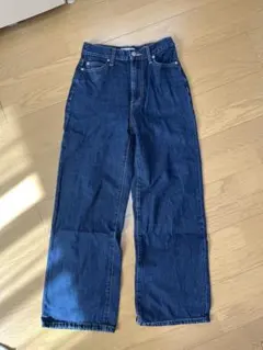 WEGO ワイドレッグデニムパンツ M ダークブルー