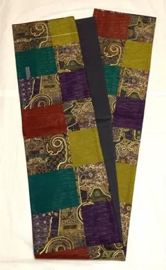 美品】前田仁仙 正絹 全通袋帯 作家物 更紗 変わり市松 落款有 - メルカリ