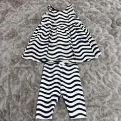 ストライプドレスとレギンスセット 80cm