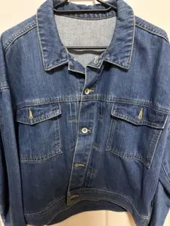 デニムブルー クロップドジャケット