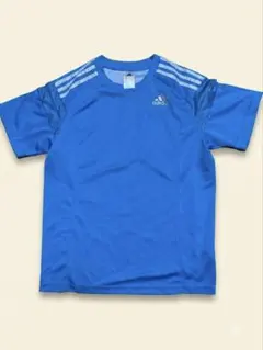 adidas ブルー　トレーニングシャツ　美品　Lサイズのサムネイル