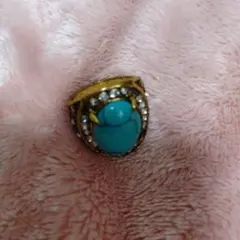 【最終価格】ターコイズストーン ビンテージ風リング