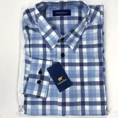 新品 Golden Bear ゴールデンベア 長袖 シャツ L チェックブルー綿