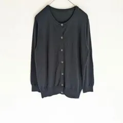 VIS　ヴィス　七分袖カーディガン　ブラック　クルーネック　カーディガン　Ⅿ