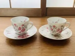 LAWLEYS TEA ロウレイズティーボウル&ソーサーセット薔薇2客セット
