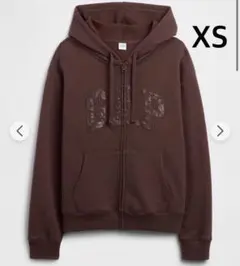 【新品未使用】GAPレオパード ジップアップパーカー ブラウン xs