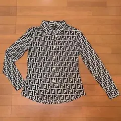 FENDI ロゴパターン 長袖シャツ フェンディ長袖シャツ ブラウス ズッカ柄