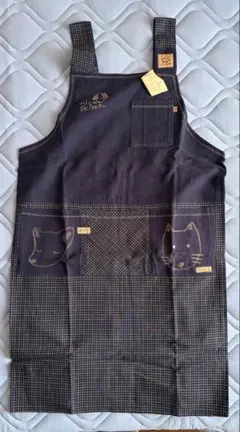 エプロン　ネイビー　未使用品　M〜L skipper チェック柄のサムネイル