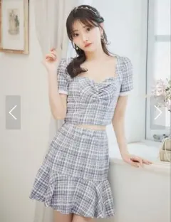 Jewels セットアップチェックツイードミニドレス