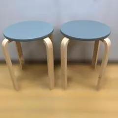 【美品】IKEA シルレ　ブルー　ホワイト　ナチュラル　三脚セット IKEA シルレ ブルー ホワイト ナチュラル 三脚セット - メルカリ
