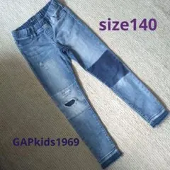 GAP Kids1969 ダメージデニムレギンスパンツ 140