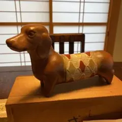 河合誓徳　作　戌置物　ダックスフンド