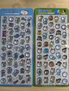 ドラえもん 3D クリスタル ステッカー シール 2個セット 正規品 韓国