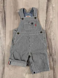 ミキハウス　ストライプオーバーオール　Mサイズ